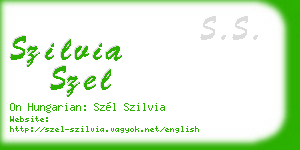 szilvia szel business card