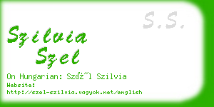 szilvia szel business card